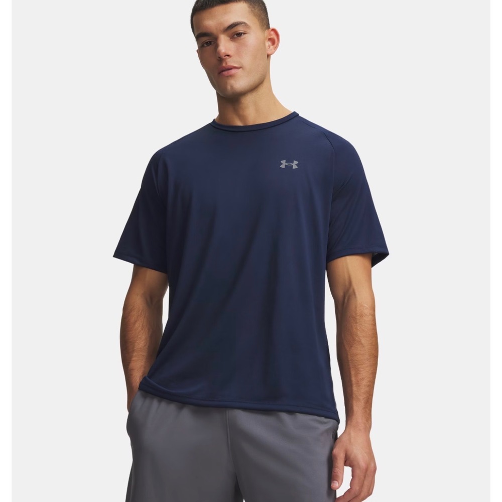Under Armour Tech Tee Mens 5XL Navy‎ Blue Short Sleeve Performance Workout Shirt